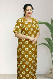 Flower & Floral Print Cotton Nighty