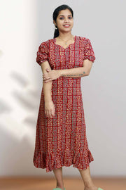 Comfy Cotton Night Dress – Printed Perfection