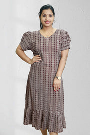 Printed Cotton Flared Top Nightdress