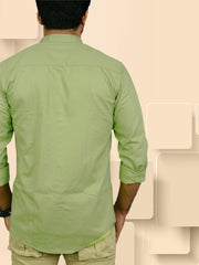 Stylish Satin Cotton Casual Shirt with Chinese Collar - ₹498