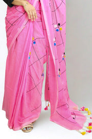 Malcotton Saree – Floral Thread Work