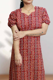 Comfy Cotton Night Dress – Printed Perfection