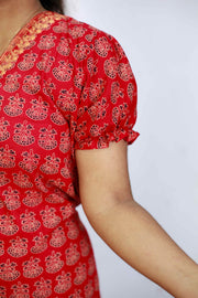 Ajrakh Cotton Night Dress – Comfort Meets Craft