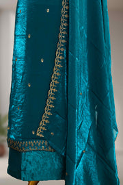 Fendy Churidar Material with Golden Embroidery & Sequins Work