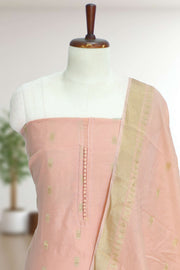 Silk Churidar Material Butta Work with Button