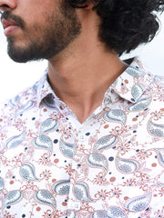 Men Regular Fit Rayon Printed Half Sleeve Casual Shirt