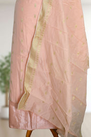 Silk Churidar Material Butta Work with Button