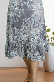 Printed Chiffon Night Dress