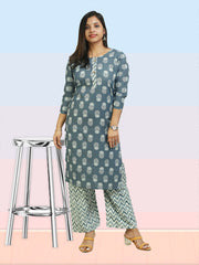 Elegant Cotton Kurti Palazzo Set – ₹375