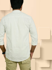 Stylish Satin Cotton Casual Shirt with Chinese Collar - ₹498