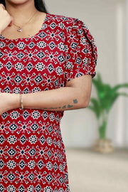 Chic Cotton Flared Top (NIGHT DRESS)