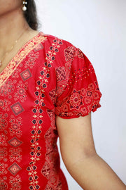 Ajrakh Cotton Night Dress – Comfort Meets Craft