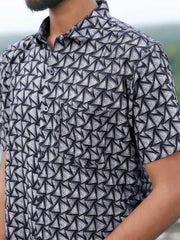 Men Regular Fit Rayon Printed Half Sleeve Casual Shirt