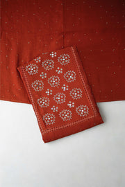 Silk Churidar Material – Stone with Mirror Work