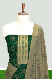Graceful Cotton Churidar Material – Floral Elegance with Sequin Touch