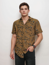 Men Regular Fit Rayon Printed Half Sleeve Casual Shirt