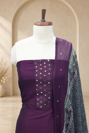 Mirror Elegance Vichithra Silk Churidar Material