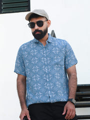 Men Regular Fit Rayon Printed Half Sleeve Casual Shirt