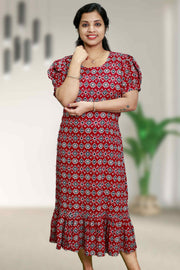 Chic Cotton Flared Top (NIGHT DRESS)