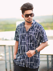 Men Regular Fit Rayon Printed Half Sleeve Casual Shirt