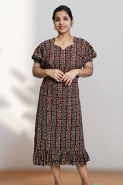 Comfy Cotton Night Dress – Printed Perfection