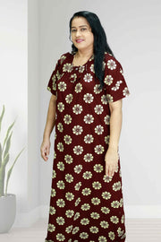 Flower & Floral Print Cotton Nighty