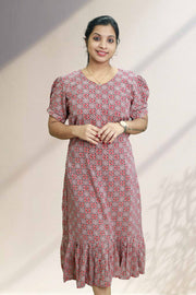 Printed Cotton Flared Top Nightdress