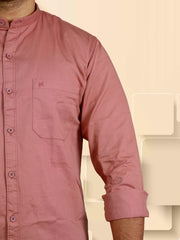 Stylish Satin Cotton Casual Shirt with Chinese Collar - ₹498