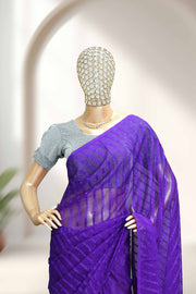 Fancy Chiffon Saree with Stone Work