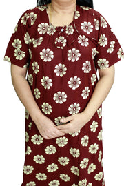Flower & Floral Print Cotton Nighty