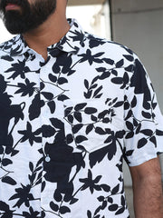 Men Regular Fit Rayon Printed Half Sleeve Casual Shirt