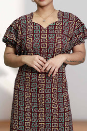 Comfy Cotton Night Dress – Printed Perfection