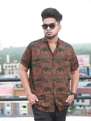 Men Regular Fit Rayon Printed Half Sleeve Casual Shirt - 349/-