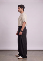 Men’s Korean Pleated Baggy Trousers