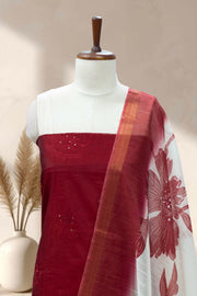 Sequin Thread Work Silk Churidar Material