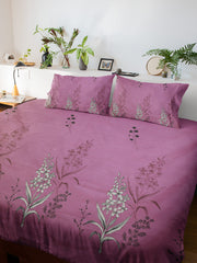 Alibaba Family Bedsheet with Pillow Cover - Cotton Mix & Floral Print - ₹550/-