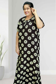 Flower & Floral Print Cotton Nighty