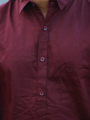 Men satin cotton full sleeve casual shirt