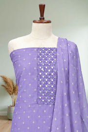 Silk Mirror Work Butta Churidar Material