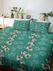 Alibaba Family Bedsheet with Pillow Cover - Cotton Mix & Floral Print - ₹550/-