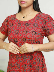 🌟 Cotton Frock with Ajrakh Print - Only ₹369! 🌟