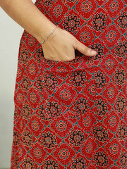🌟 Cotton Frock with Ajrakh Print - Only ₹369! 🌟