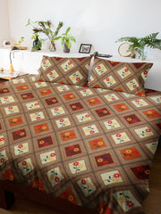 Alibaba Family Bedsheet with Pillow Cover - Cotton Mix & Floral Print - ₹550/-