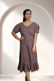 Printed Cotton Flared Top Nightdress