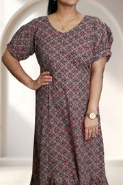 Printed Cotton Flared Top Nightdress