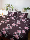 Alibaba Family Bedsheet with Pillow Cover - Cotton Mix & Floral Print - ₹550/-