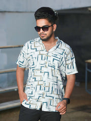 Men Regular Fit Rayon Printed Half Sleeve Casual Shirt - 349/-