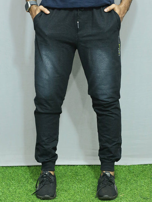 Men regular fit jogger with rib