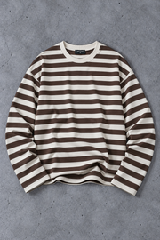 Retro Striped Boxy Fit Long-Sleeve T-Shirt