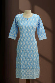 Classic Thread Embroidered Cotton Long Top